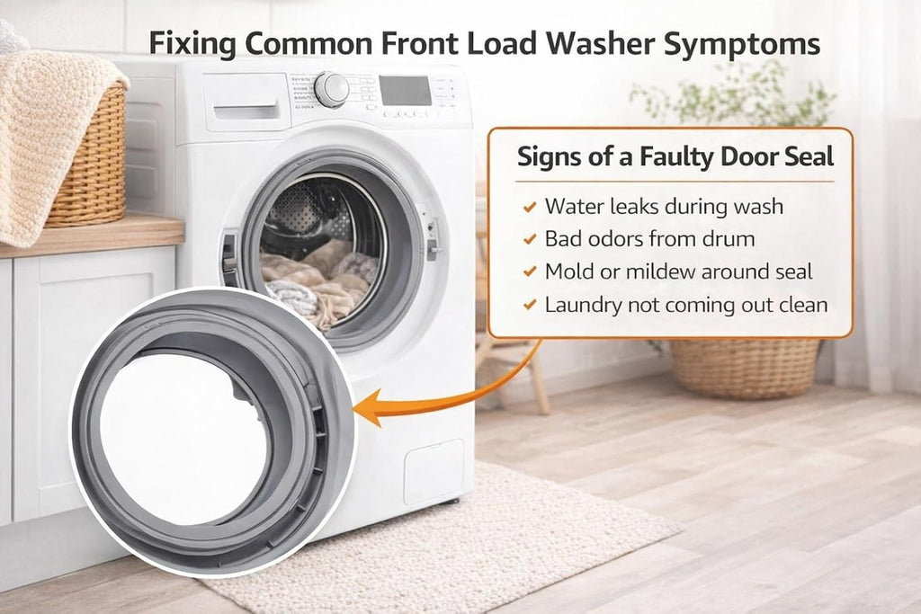 WFW9151YW00, WFW9250WW01, WFW9150WW02 Washer Door Boot Seal Compatible with Whirlpool