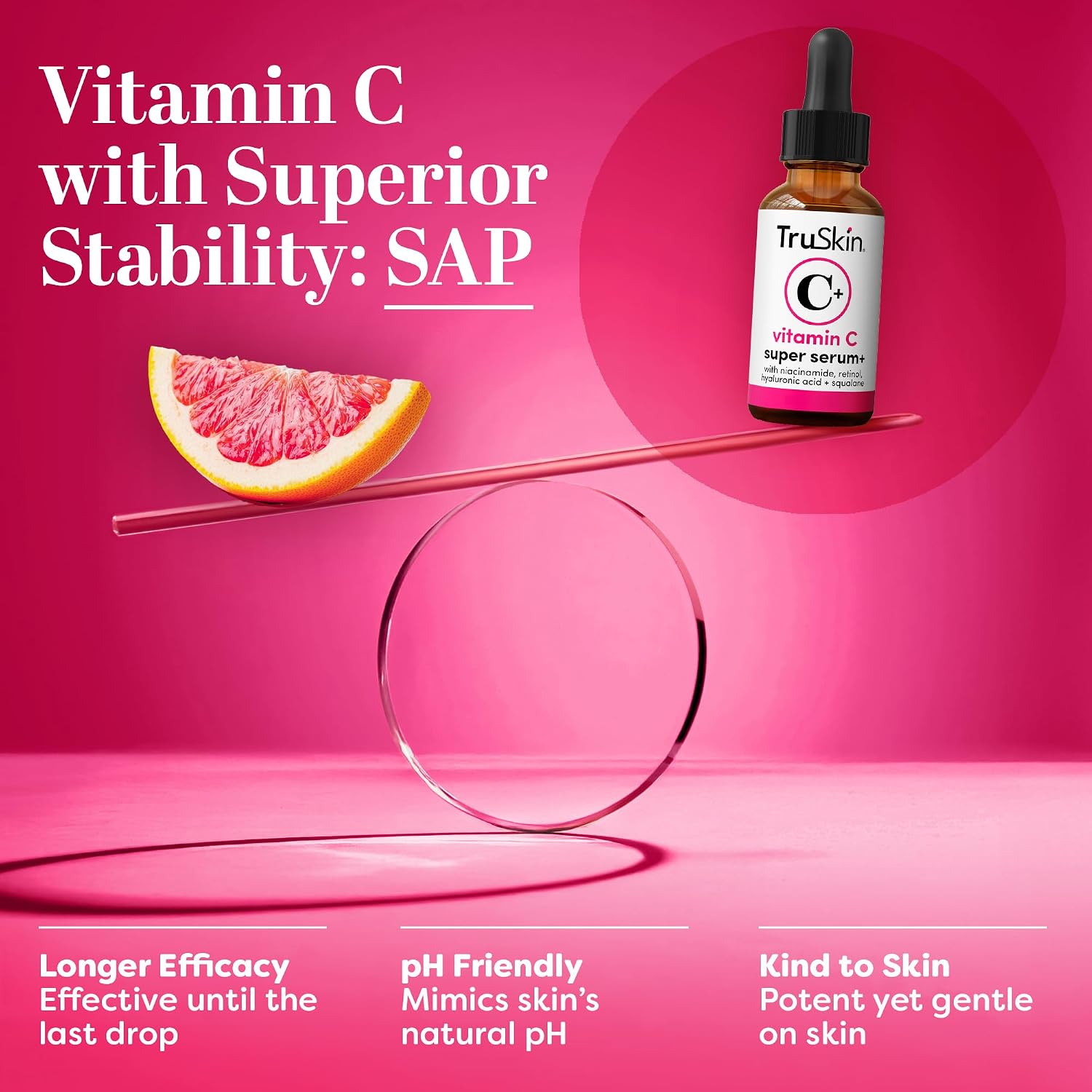 Vitamin C Super Serum for Face, 5 Skin Benefits, 2 fl oz | Vitamin C, Retinol, Niacinamide, Hyaluronic Acid and