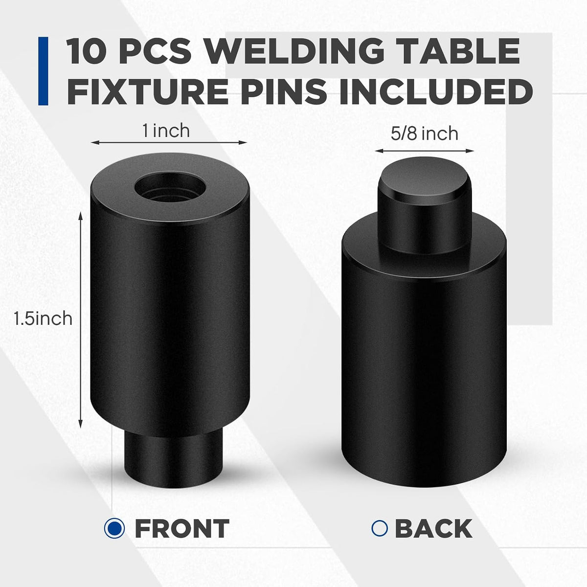 10 Pcs 5/8" x 1" x 1.5" Welding Table Fixture Pins Locating Clamps