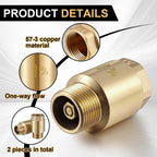 Zonon 2 Pcs 3/4 Inch Check Valve, One Way Spring Brass Check Valve