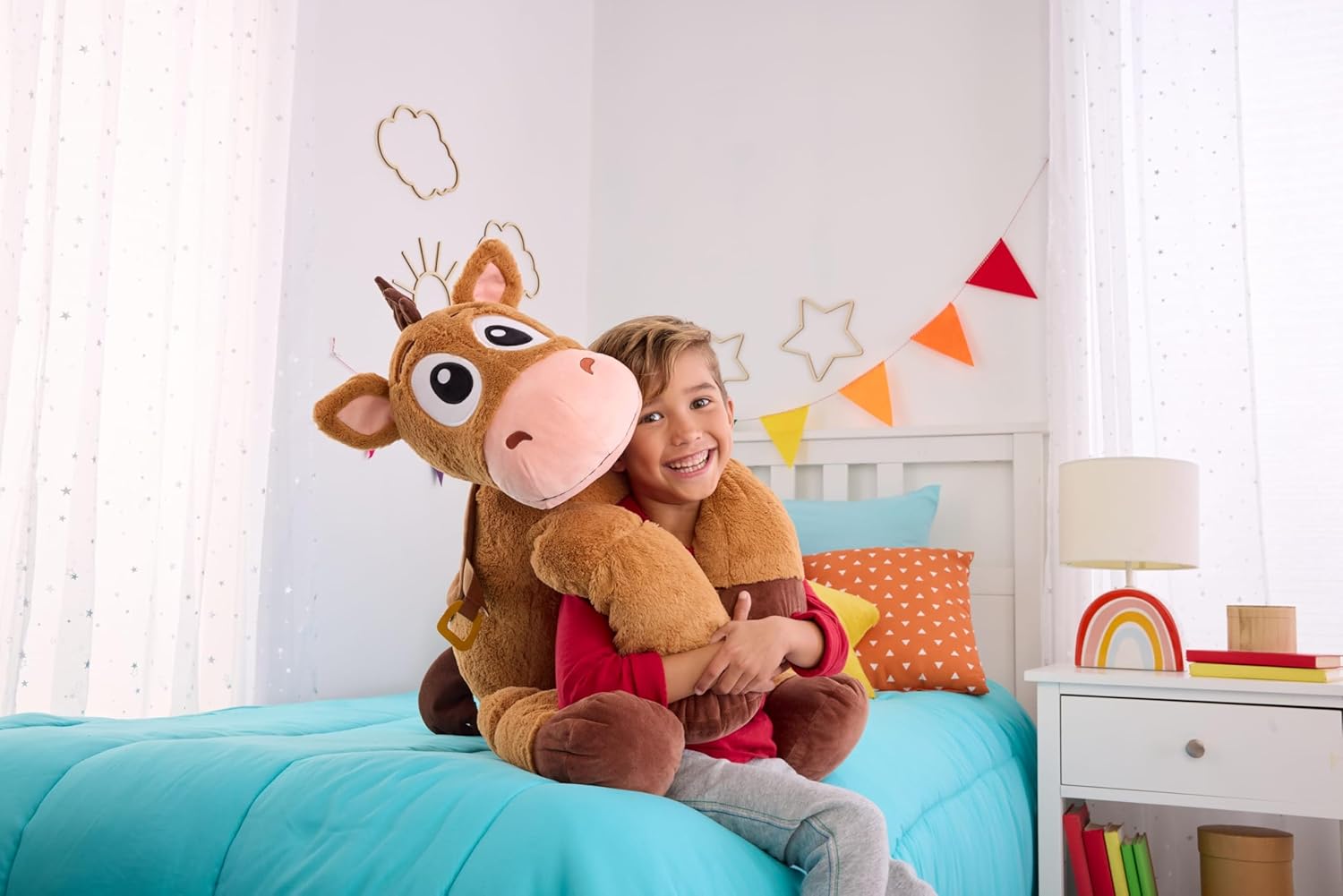 Disney and Pixar Toy Story 5 Ginormous Plush, 24-Inch Soft Toys, Extra-Large, Oversized Stylized Stuffed Animal Dolls