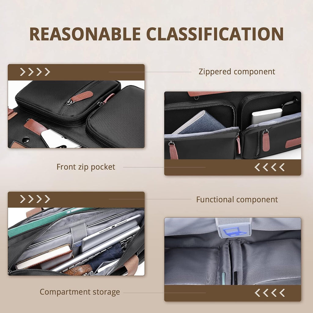 15.6 inch Laptop Backpack for Men Women,3 in 1 Briefcases For Men,Messenger Bag Laotop Bag Computer Bags For Work