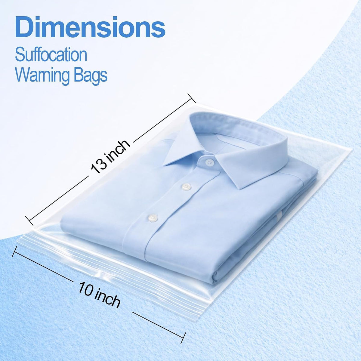10x13 inch Clear Resealable Ziplock Large Plastic Bags 220 pcs