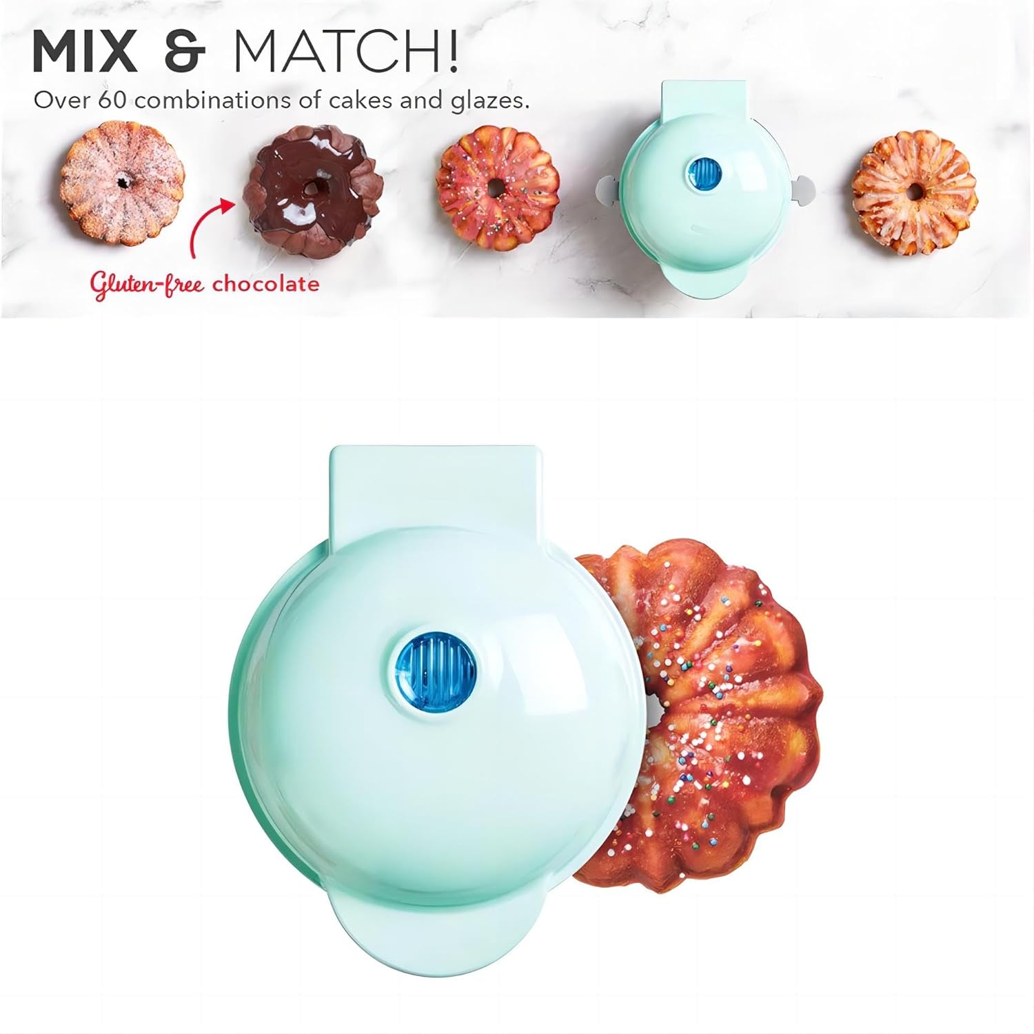 Cake Maker Lava Cake Maker Mini Donut Maker Waffle Maker Pancakes Maker Machine for Breakfast, Snacks, Desserts