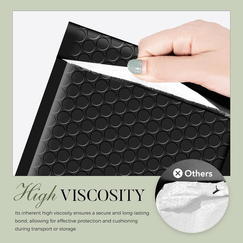 Black Bubble Mailers 4x8 Inch 200 Pack Small Padded Envelopes