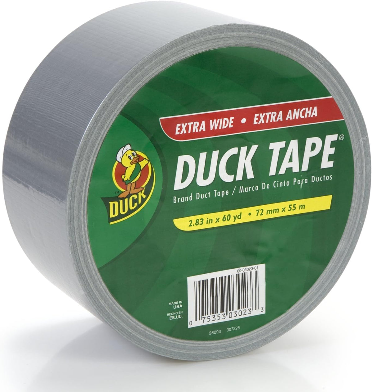 Tape Brand Extra Wide Advanced Strength Silver Duct Tape, Single Roll