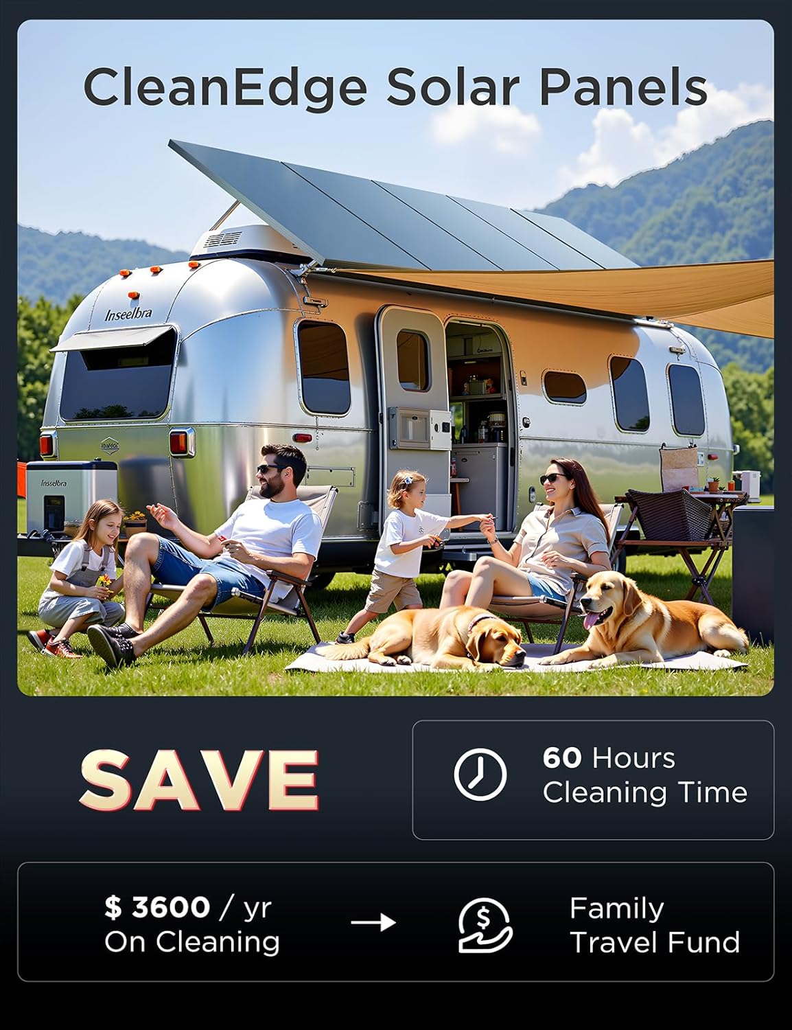 200 Watt Solar Panel - 2PCS 100W Solar Panels with Frameless Design | 25% High-Efficiency 100w solar panel for RV