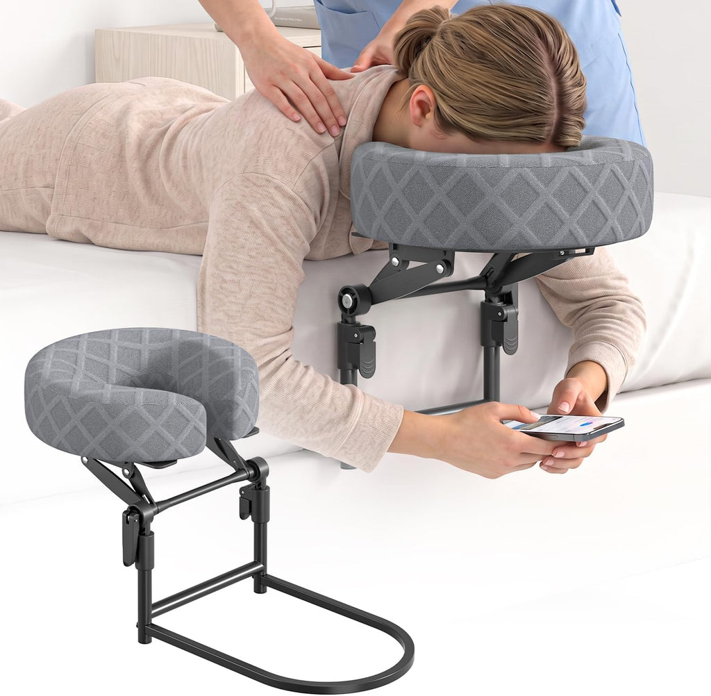 Massage Headrest for Bed, Adjustable Massage Face Cradle at Home, Portable Massage Table Kit for Sleeping Mattress