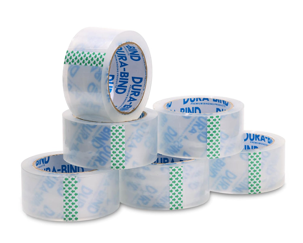 Durabind Heavy Duty Packing Tape 6 Pack. Rolls are 60 Yards x 2in. Tough Clear Tape for Shipping, Packing, Moving