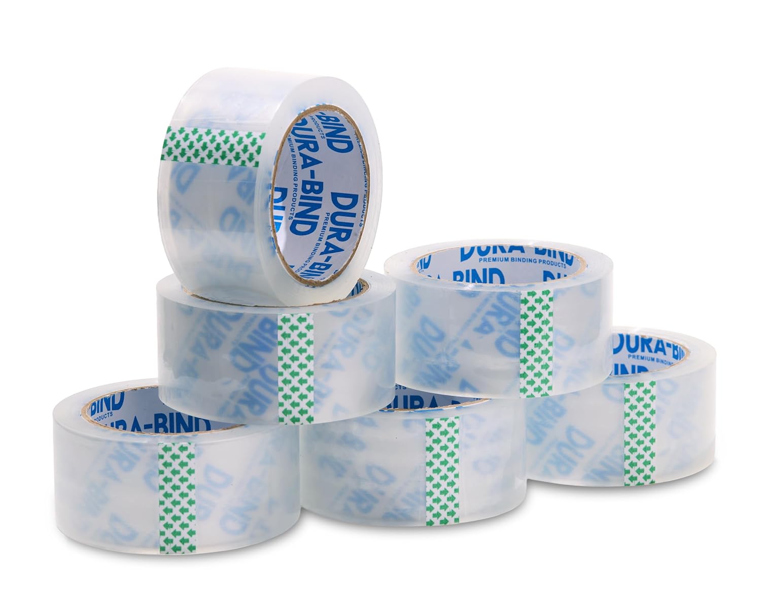 Durabind Heavy Duty Packing Tape 6 Pack. Rolls are 60 Yards x 2in. Tough Clear Tape for Shipping, Packing, Moving