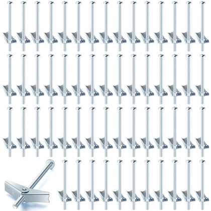 200 Pcs 1/8" X 2" Toggle Bolts and Wing Nut Wall Anchor for Drywall