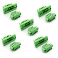 5 Set 4-Pin 3.81mm Pitch Screw Terminal Block Connector,Through-Wall Terminal Connectors - Phoenix Type - 8A, 300V, 16-28AWG