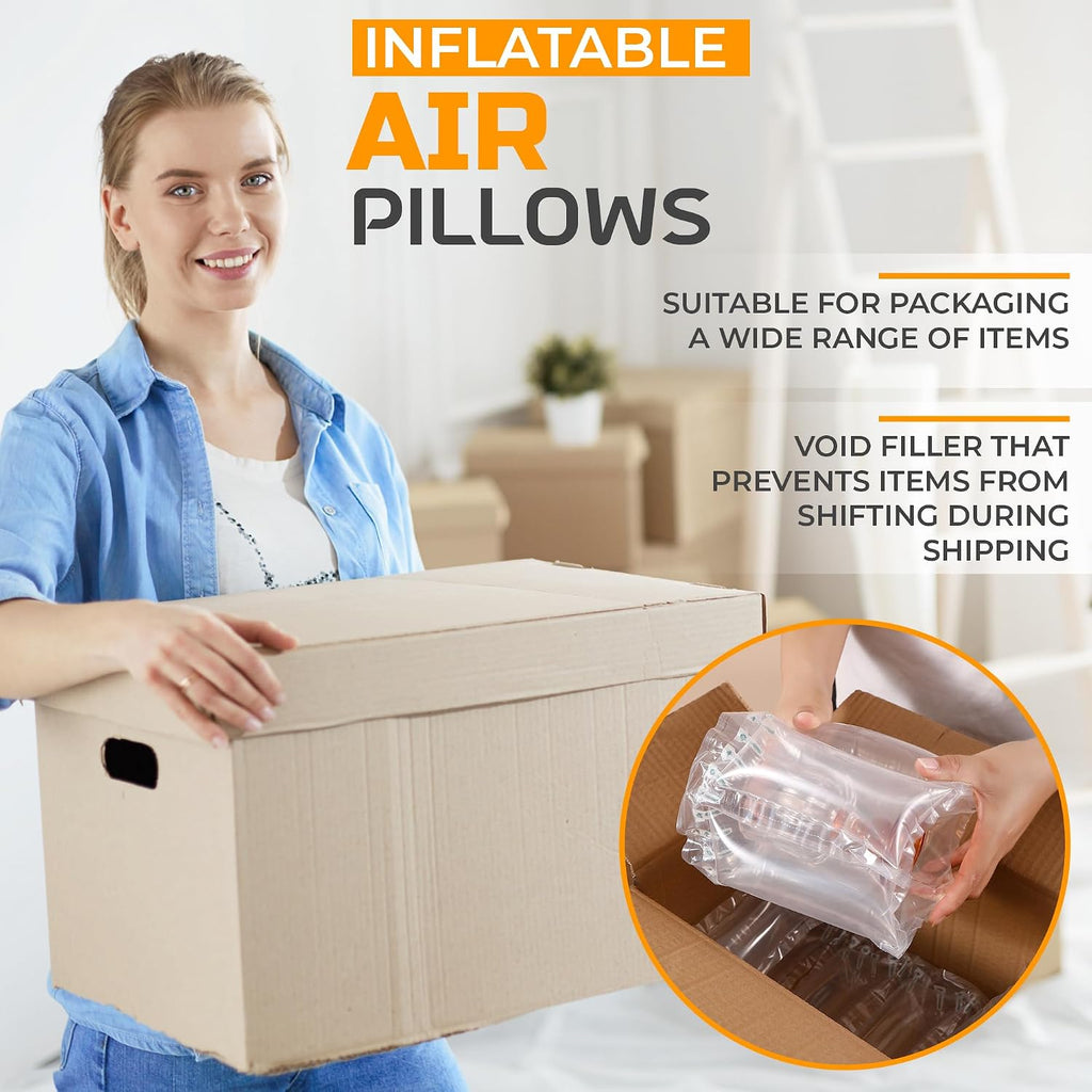 330 Count 4x8 Inflatable Air Pillows for Packing and Shipping