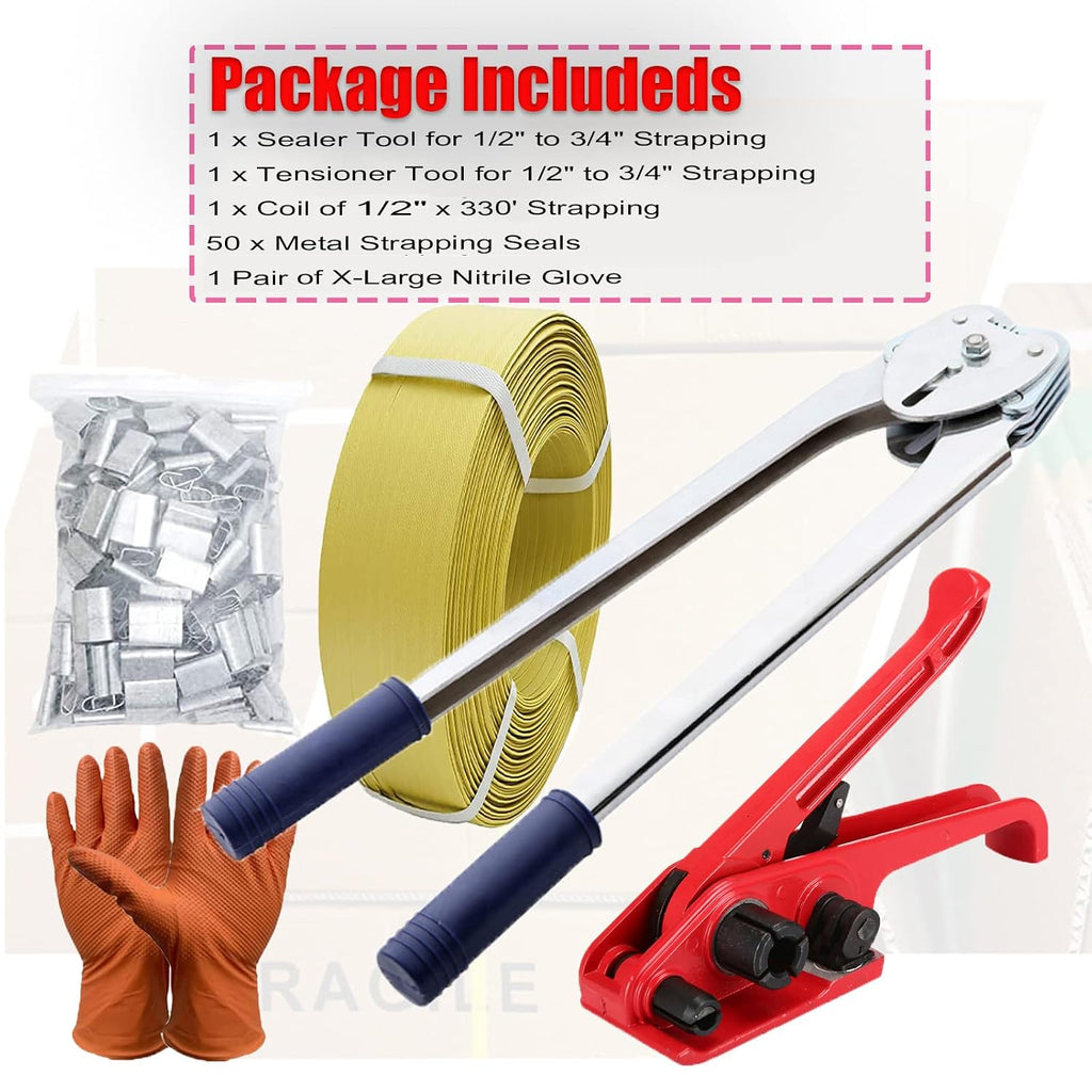 Havey Duty Pallet Strapping Kit, Packaging Banding Tool Kit