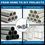 Lustriix 3PCS 1/2 3/4 1 PVC Pipe Threader, Internal/External for Plumbing