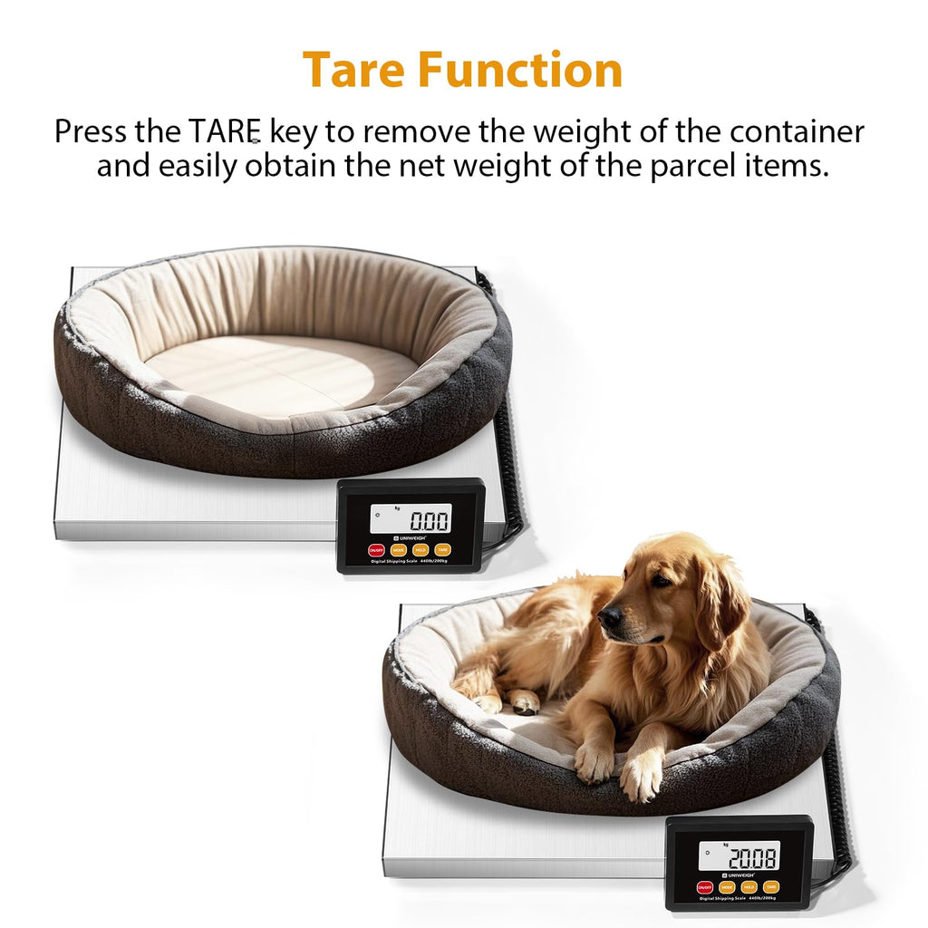 Digital Postal Scale 440lb x 10g Accuracy Shipping Scale | Stainless Steel Platforms,Heavy Duty Scale with