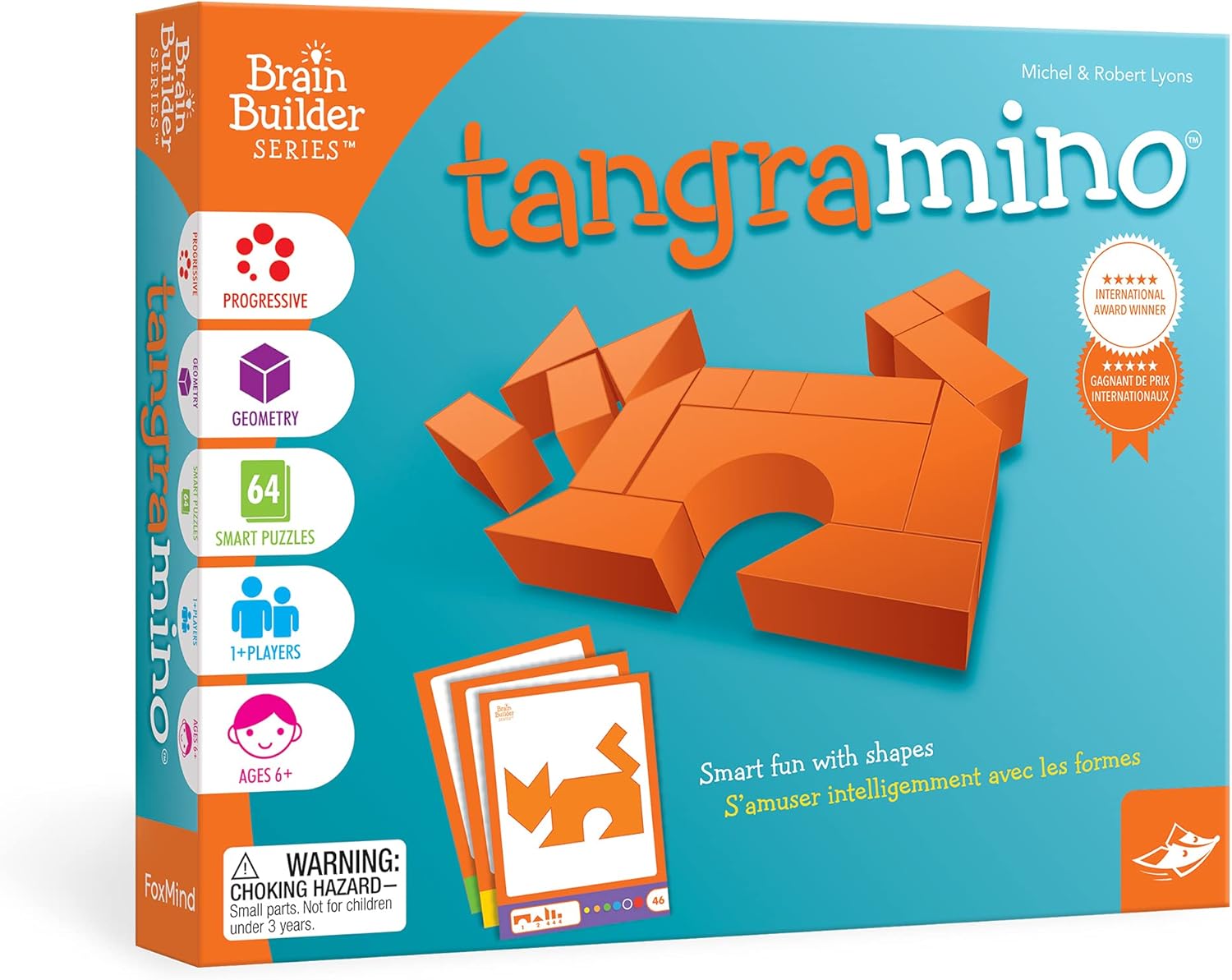 Games: Tangramino Spatial Logic and Visualization Game, Smart Fun with Shapes, 64 Smart Puzzles to Work Through, 6