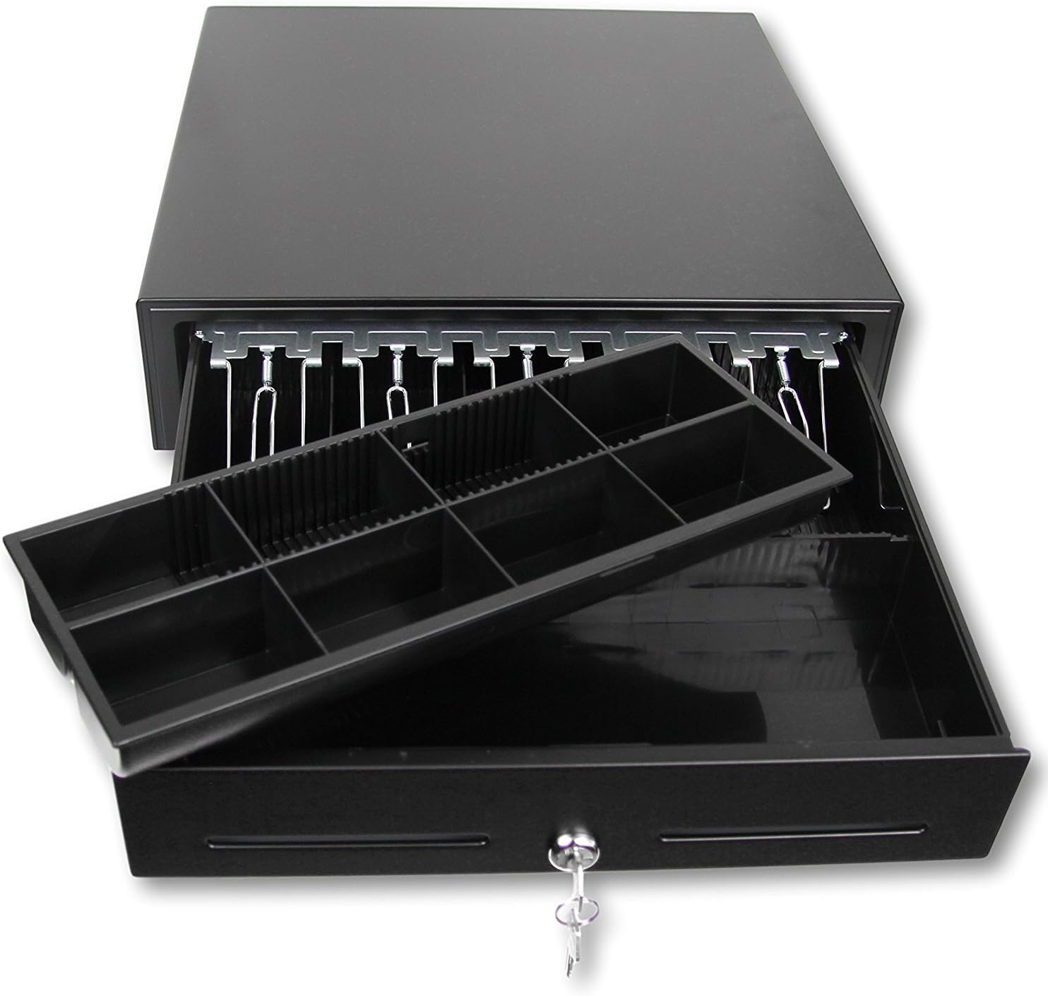 USB Receipt Printer Driven Cash Register Drawer for Point of Sale (POS) System with Removable Coin Tray, 5 Bill/5