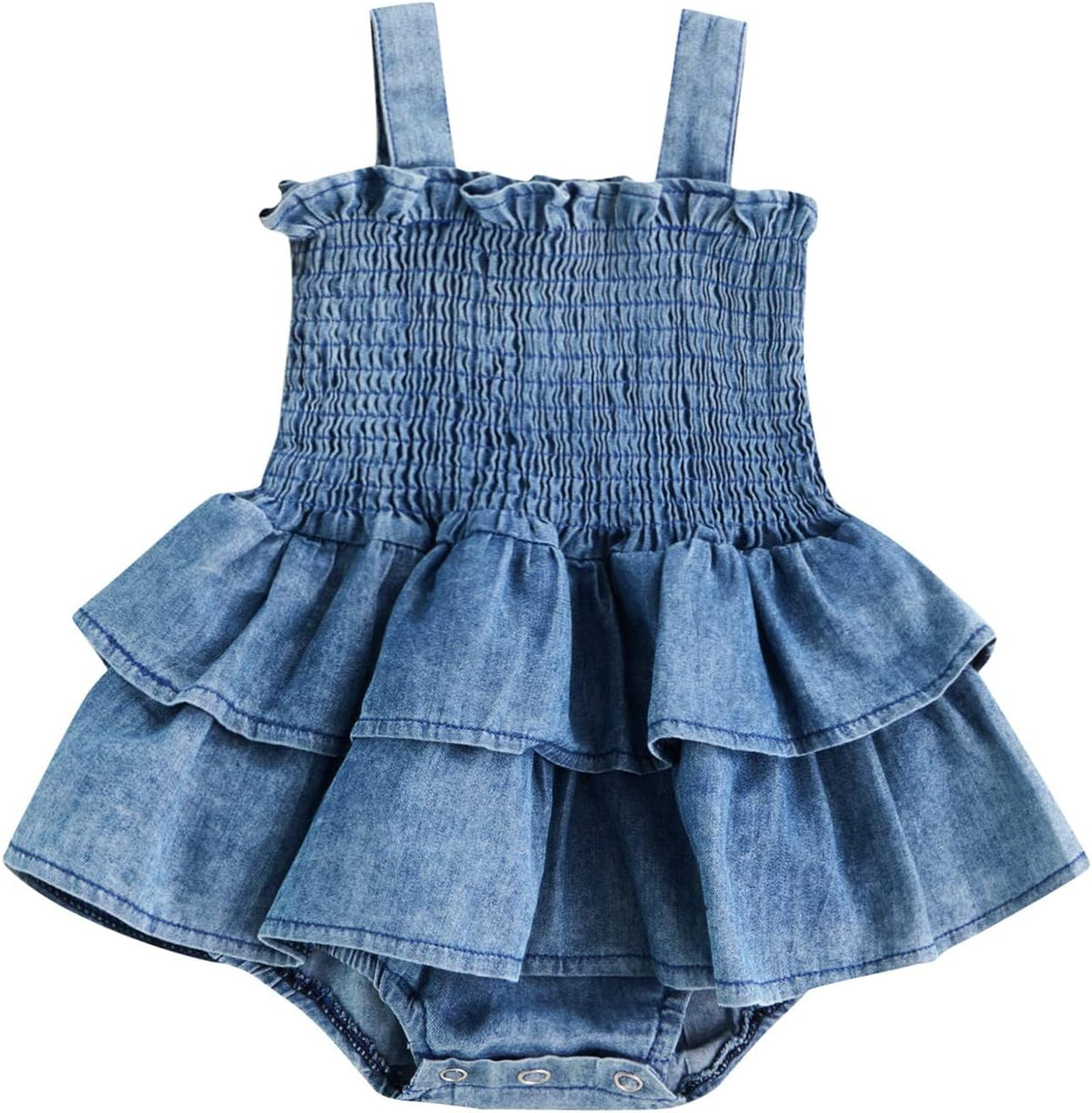 Baby Girls Summer Denim Romper Clothes Dress Newborn Sunsuit 3 6 9 12 18 Months One-Piece Jumpsuits Outfits