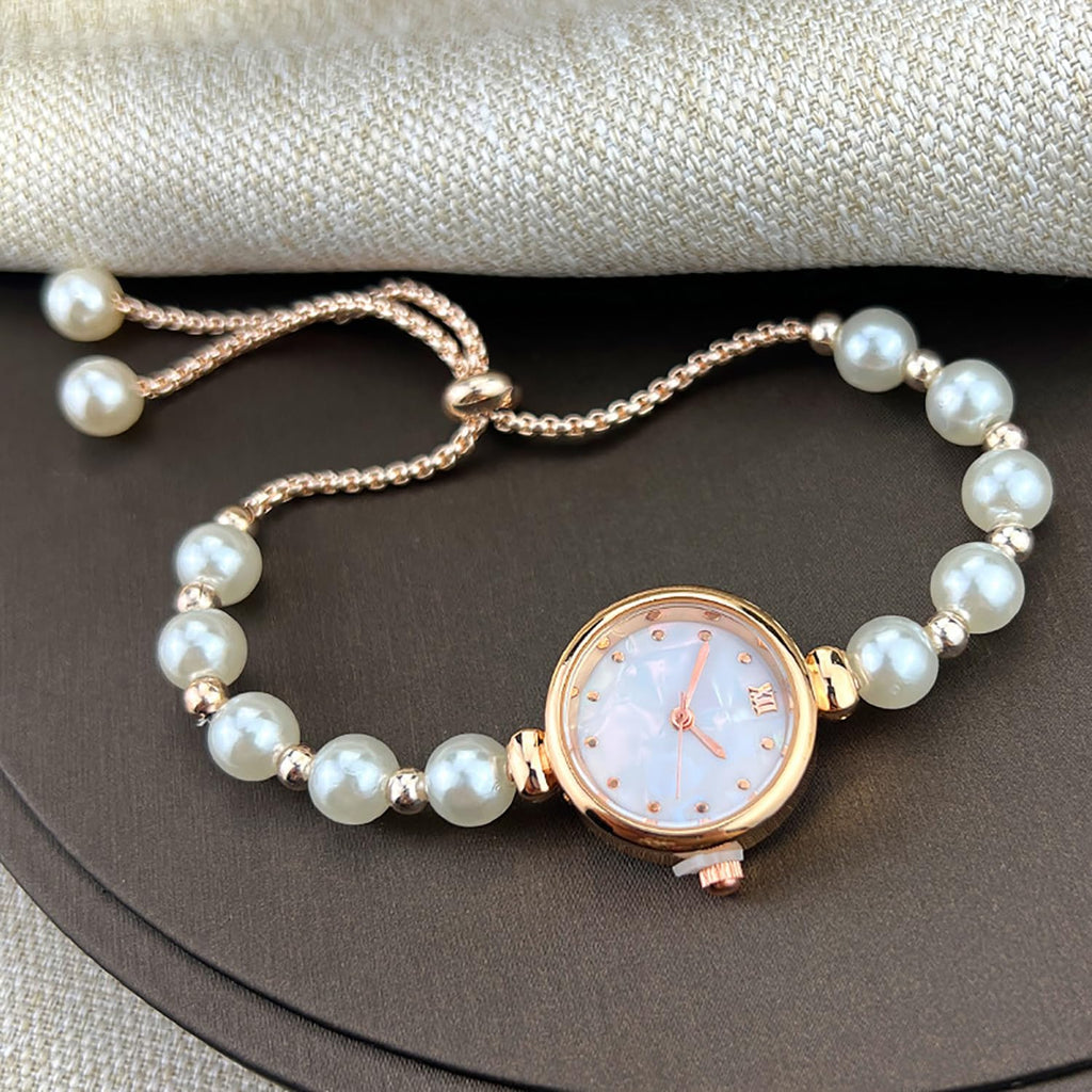 Women's Fashion Simple Floral Bracelet Watch Diamond Quartz Light Luxury Watch