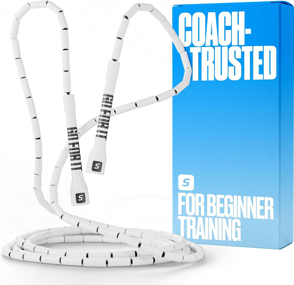 Custom-Fit Beaded Jump Rope – Adjustable Length for Kids & Adults, Men & Women – Durable Fitness Rope for Gym & Home