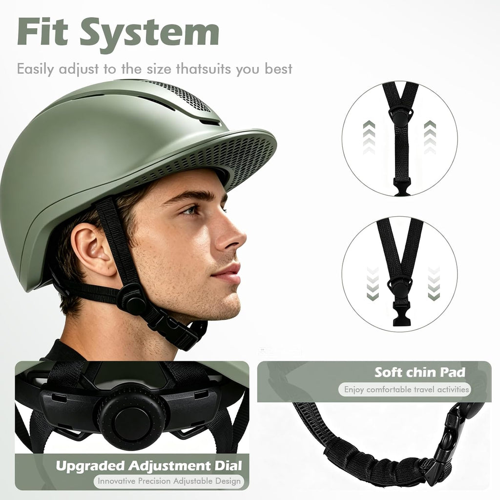 Lightweight Horse Riding Helmet and Gloves Set