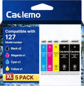 Remanufactured Replacement for Epson 127 Ink Cartridge 5 Pack