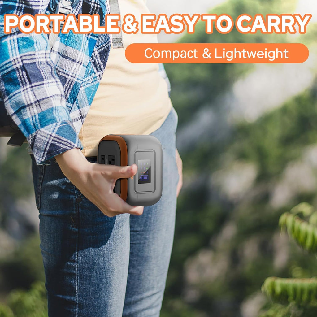 Portable Power Station 120W, Power Bank with AC Outlet, Portable Generator 97.6Wh External Battery Power Pack with