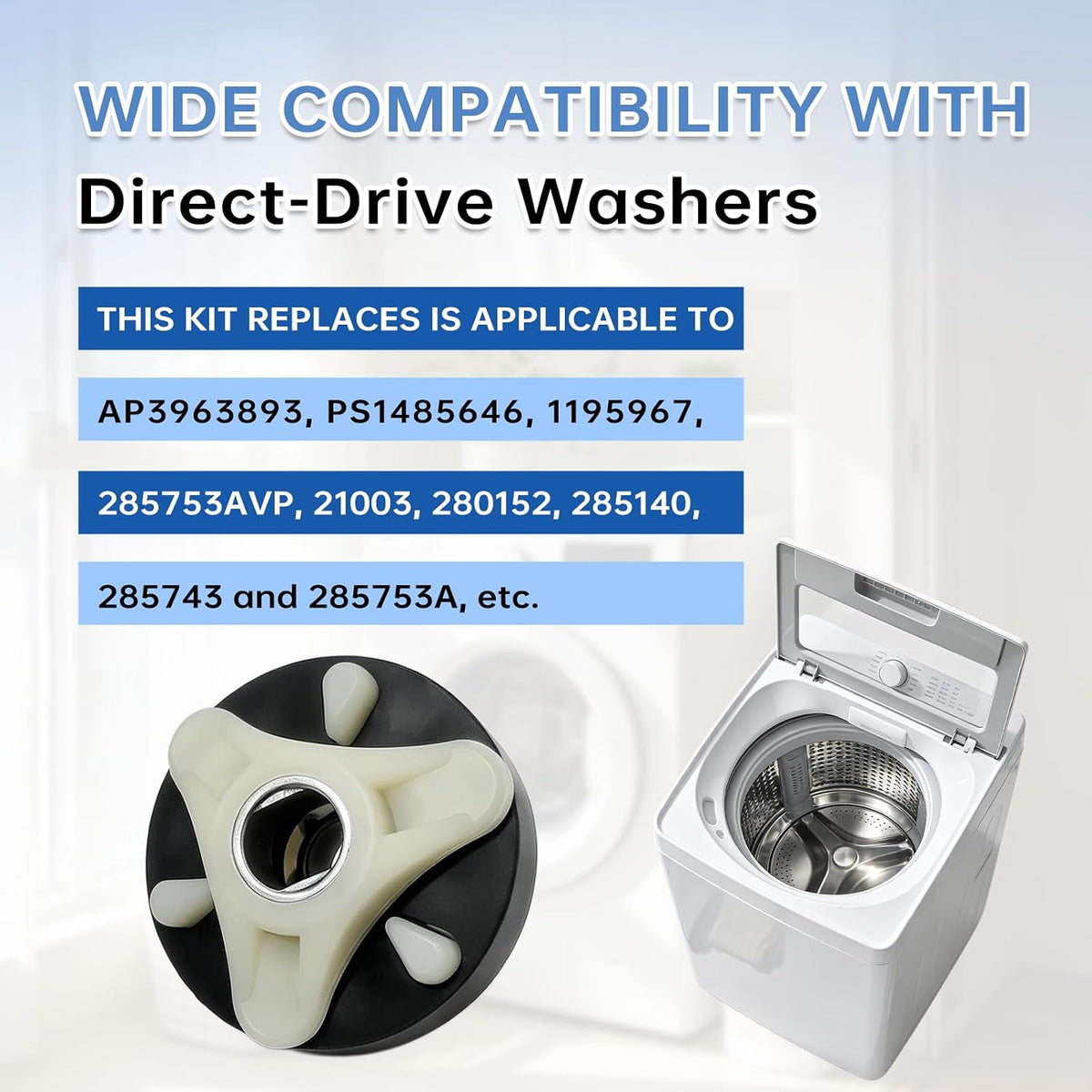 2 Pack Washer Motor Coupler for 285753A, Whirlpool and Kenmore