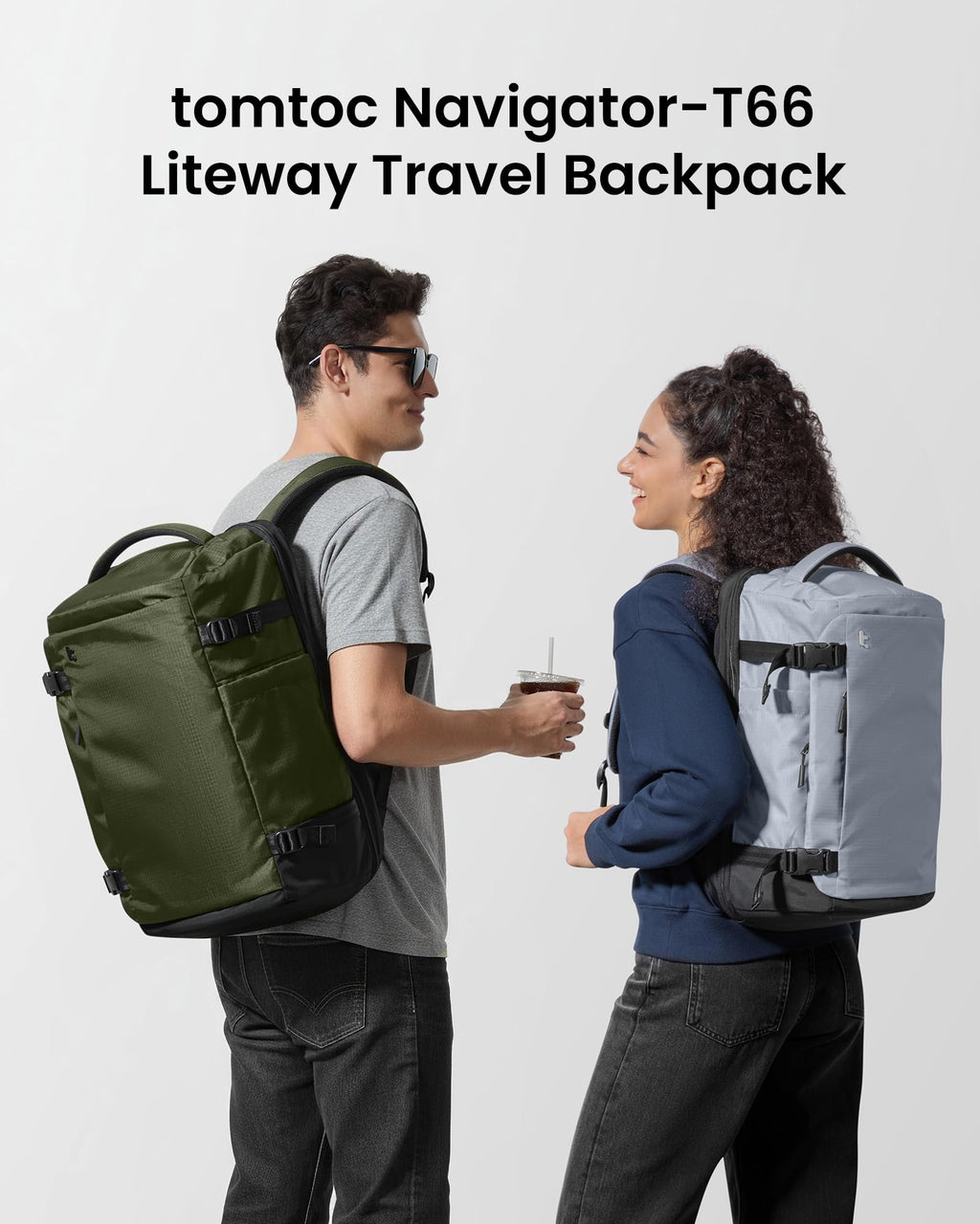 Travel Backpack 40L, TSA Carry On Bag Flight Approved, PFAS Free