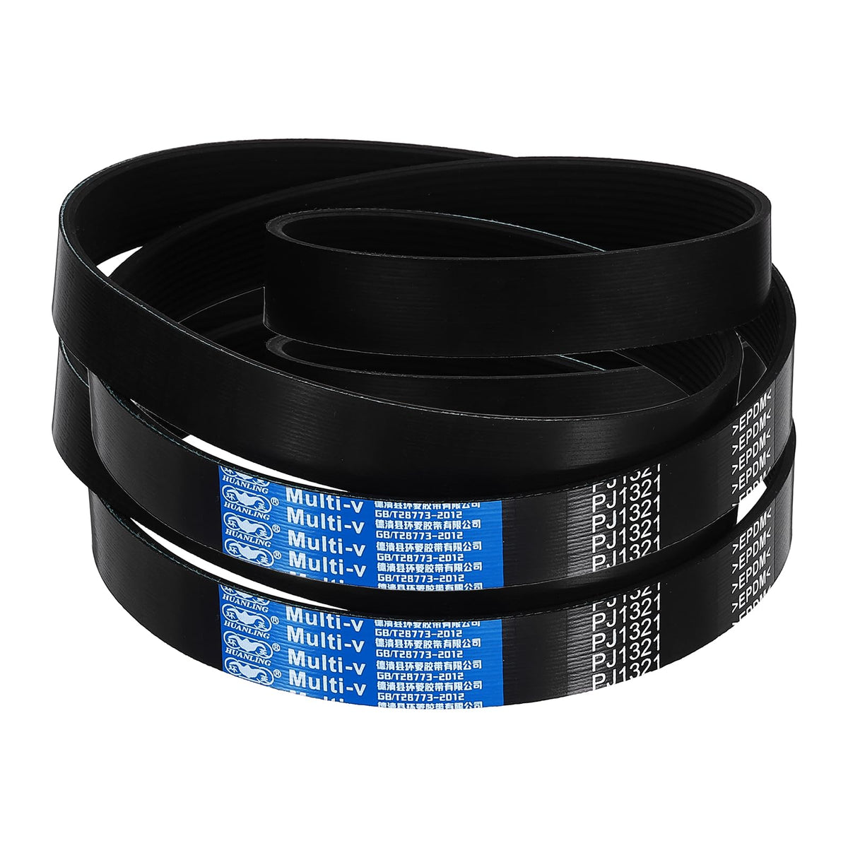 uxcell 2Pcs 520J10 PJ V-Ribbed Belt 10 Ribs 52" L x 0.92" W x 0.14" H, EPDM