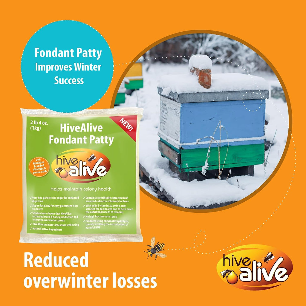 Bee Food Fondant, Winter, Spring & Fall Feed, 2.2lbs x 6-Pack