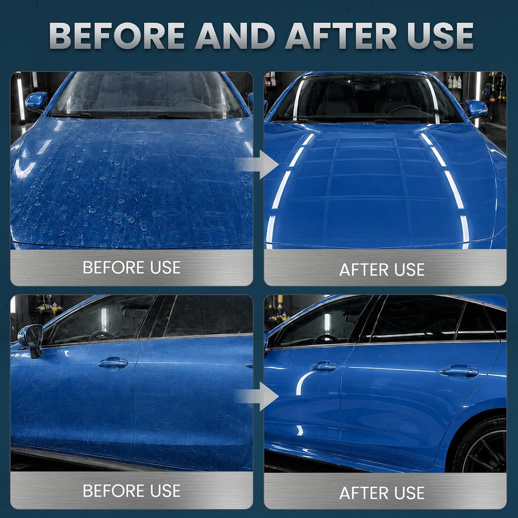 Car Coating Spray, 17.6 oz Hydrophobic Ceramic Spray Wax for Paint Protection, Quick Detailer Waterless Wash &