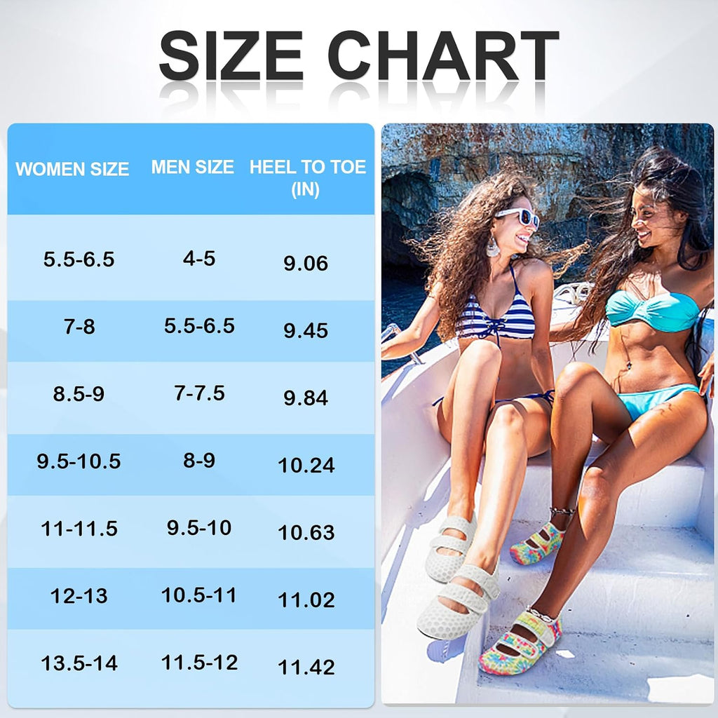Water Shoes for Women Men Wide Barefoot Beach Swim Aqua Socks Quick Dry Pool River Sea Shoes Sandals Non-Slip