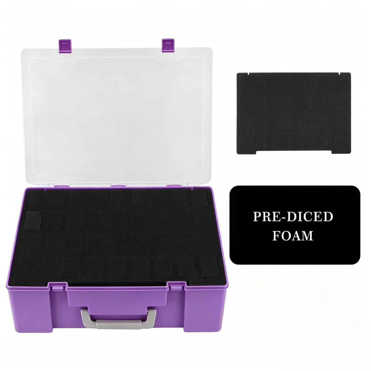 Miniature Storage Figure Case, Purple, 108 Slot