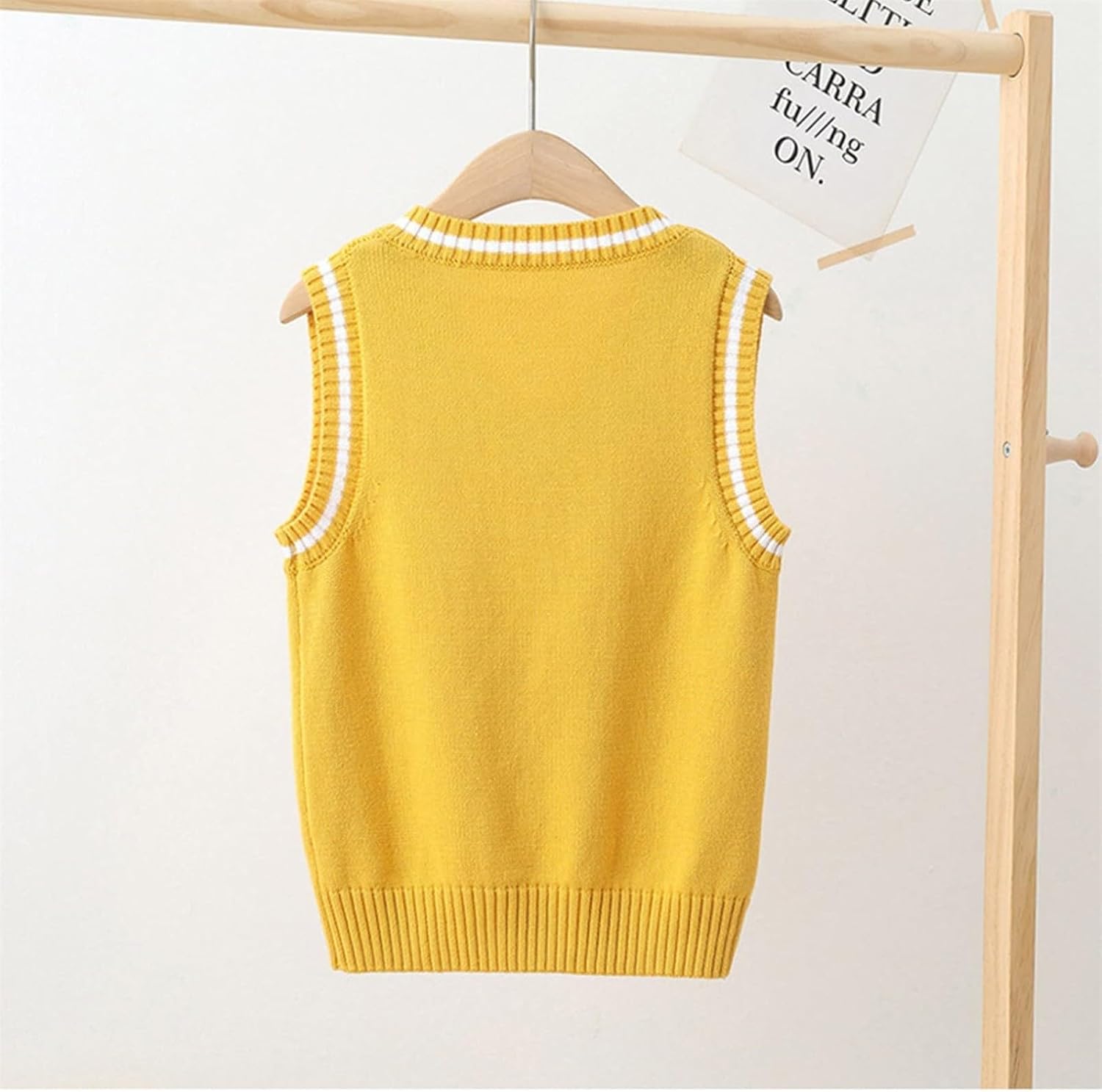 Boys Sweater VES - Kids V Neck Sweater Vest Sleeveless Classic Pullover Knit Tops Clothes School Uniform for Girls