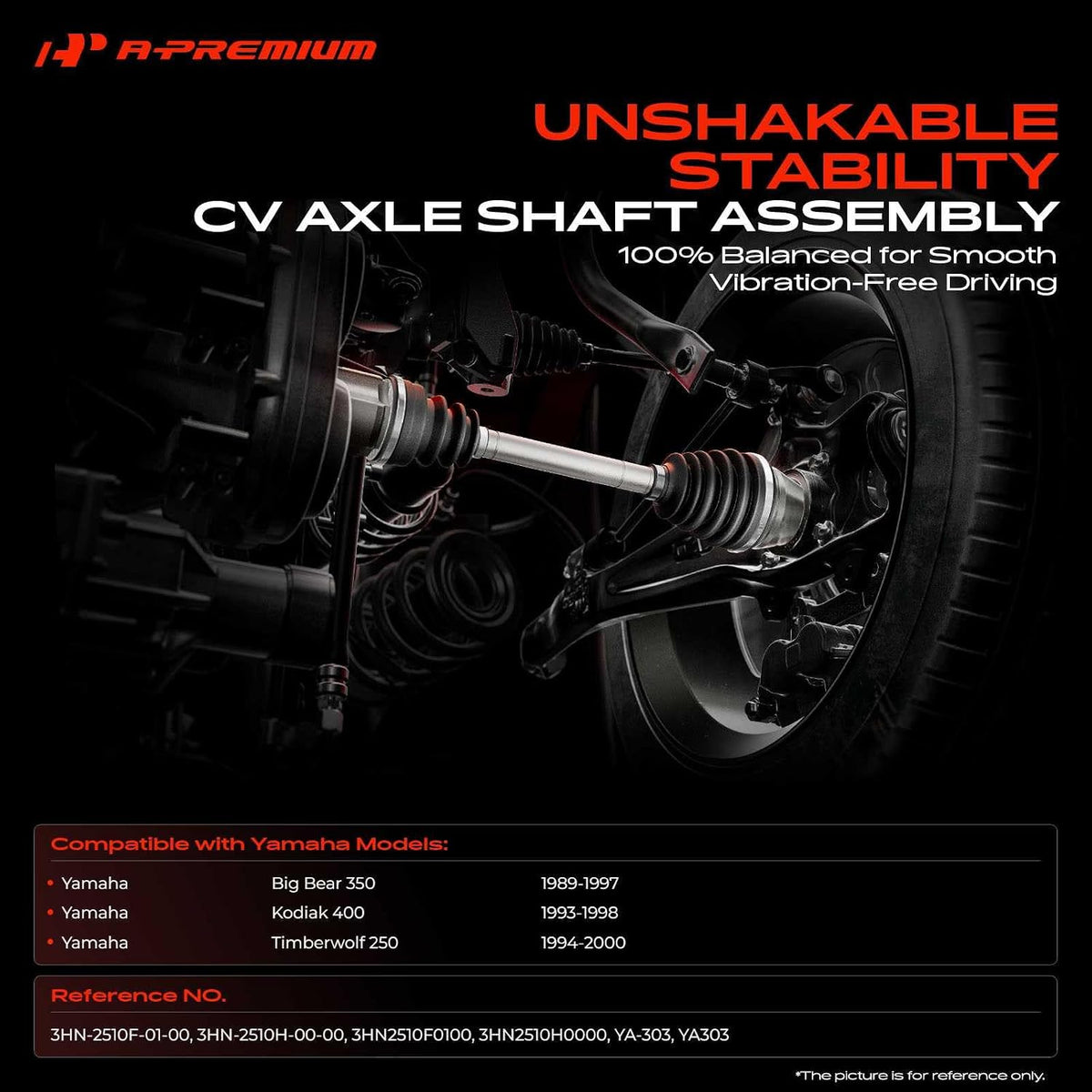 A-Premium Set of 2 Front CV Axle Shaft Assembly