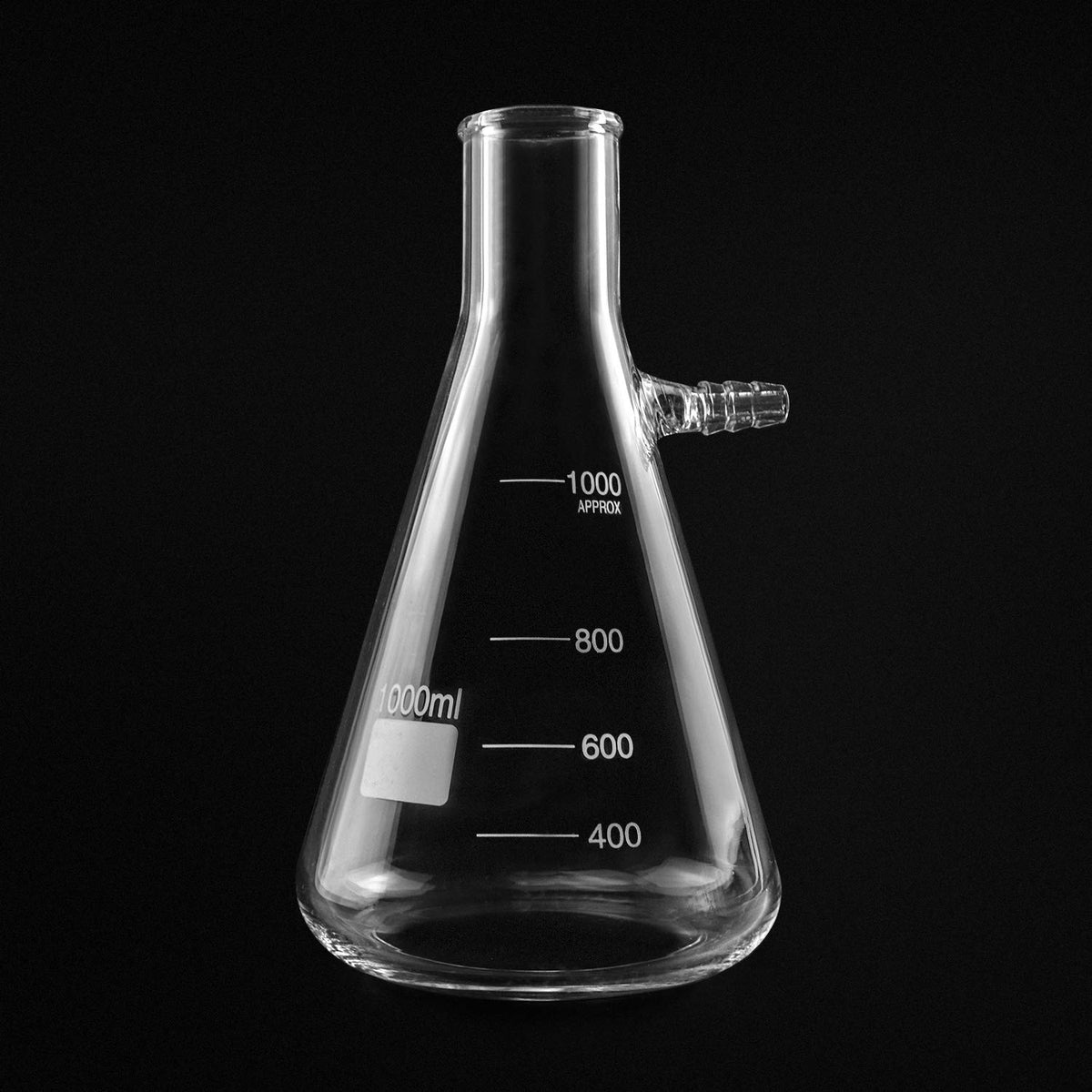 1000ml Borosilicate Glass Filtering Flask with Tubulation, 1 Pack