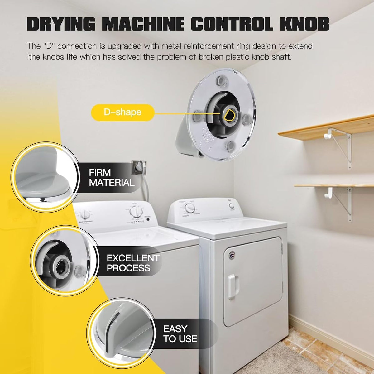 WH01X10462 AP4485269 Dryer Control Knob for GE GTDN50 Series GTDN500EM0WS GTDN500EM1WS GTDN500EM2WS GTDN500G*M0WS GTDN500G*M1WS GTDN500G*M2WS US Stock