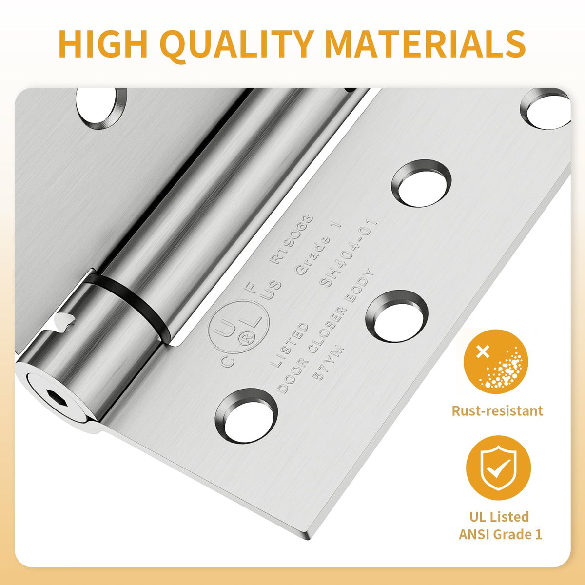 2 Pack Spring Hinges Self Closing 4 Inch, Self Closing Door Hinges