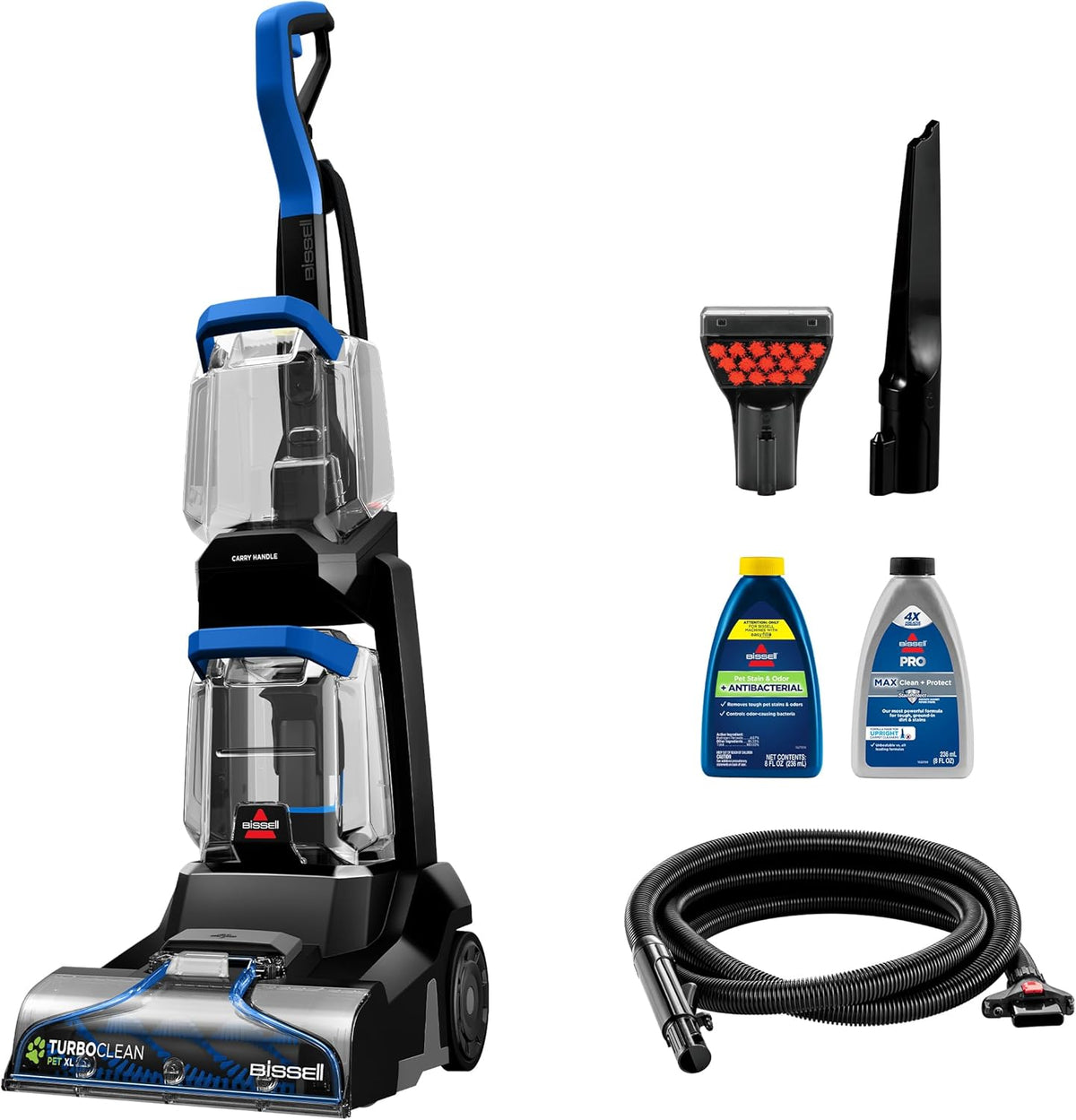 TurboClean Pet XL Upright Carpet Cleaner, 3746 | Upholstery tough stain tool & formula included; XL capacity for
