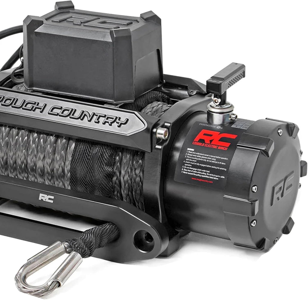 12,000LB PRO Series Electric Winch | Synthetic Rope - PRO12000S, Black
