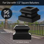 96 Pcs Iron Baluster Shoes for Square Staircase Balusters
