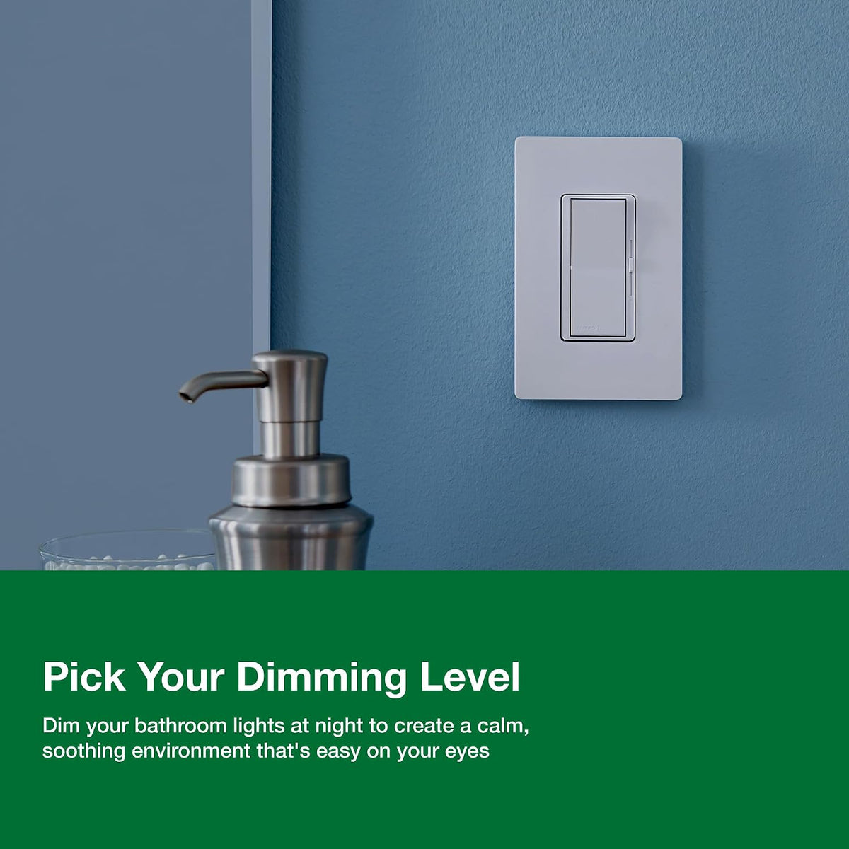 Lutron Diva LED+ Dimmer Switch & Wallplate, Paddle Dimmer, Single Pole/3way