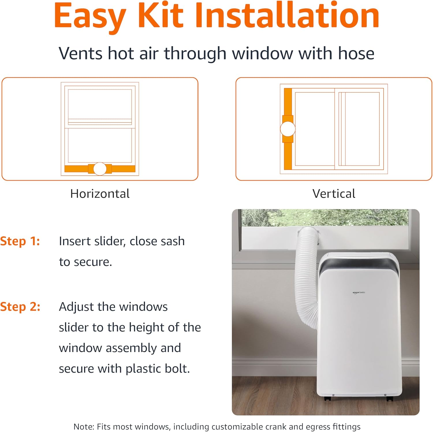 3-In-1 Portable Air Conditioner with Remote, Timer, Sleep Mode, Auto Swing, Dehumidifier, 10000 BTU (ASHRAE)/6000 BTU