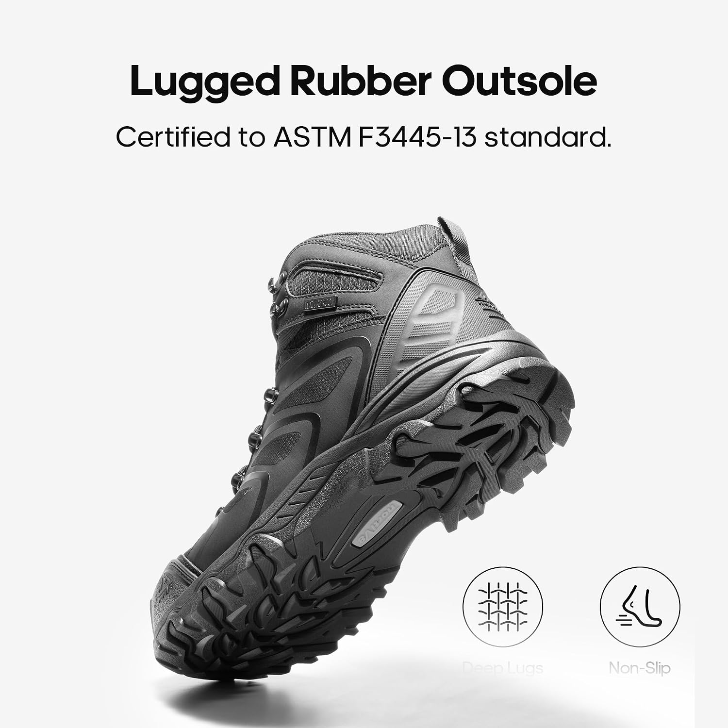 Waterproof Steel Toe Work Boots for Men | ASTM Safety Construction Boots Slip-resistant Outsole Comfortable &