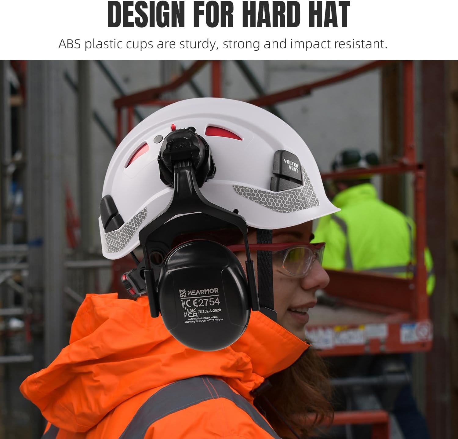 Hearing Protection Ear Muffs, NRR 27dB, Ideal for Manufacturing, Heavy Engineering, Mining, Adjustable & Comfortable
