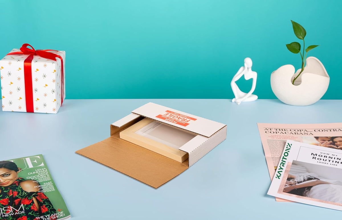 9x6x1.3 inch Cardboard Box for Shipping DVD, CD, Book, 25 Pack