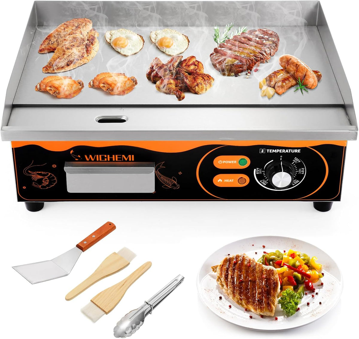 Electric Grill Commercial Griddle Flat Top Grill Teppanyaki Grill
