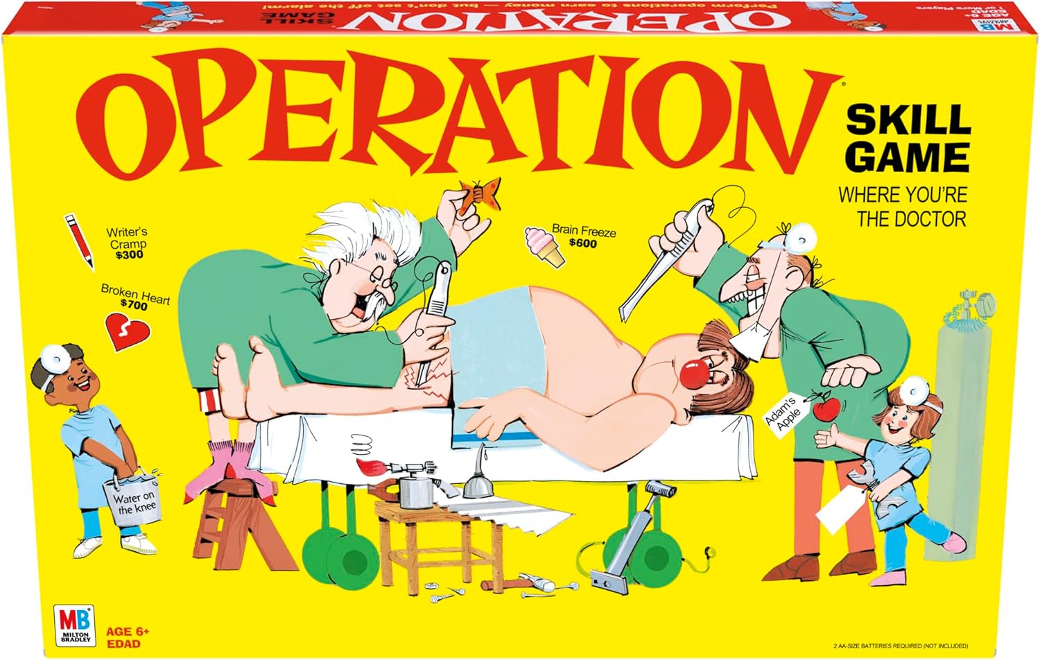 Hasbro Gaming Operation Electronic Board Game, Family Games for Kids Ages 6+, Kids Board Games for 1+ Players, Funny